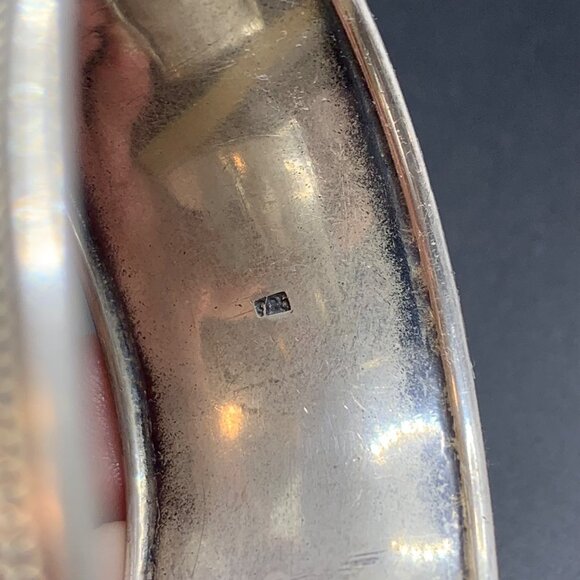 VTG Sterling Silver 925 Textured Twist Rope Design Cuff Bracelet Size 1.25" Wide - Picture 15 of 15